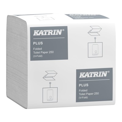 Toalettpapír 2 rétegű hajtogatott 250 lap/csomag 40 cs/karton Katrin_56156 fehér