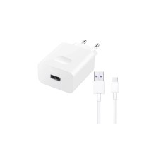 Töltő hálózati HUAWEI CP404B USB aljzat (22.5W, PD gyorstöltő + Type-C kábel) fehér